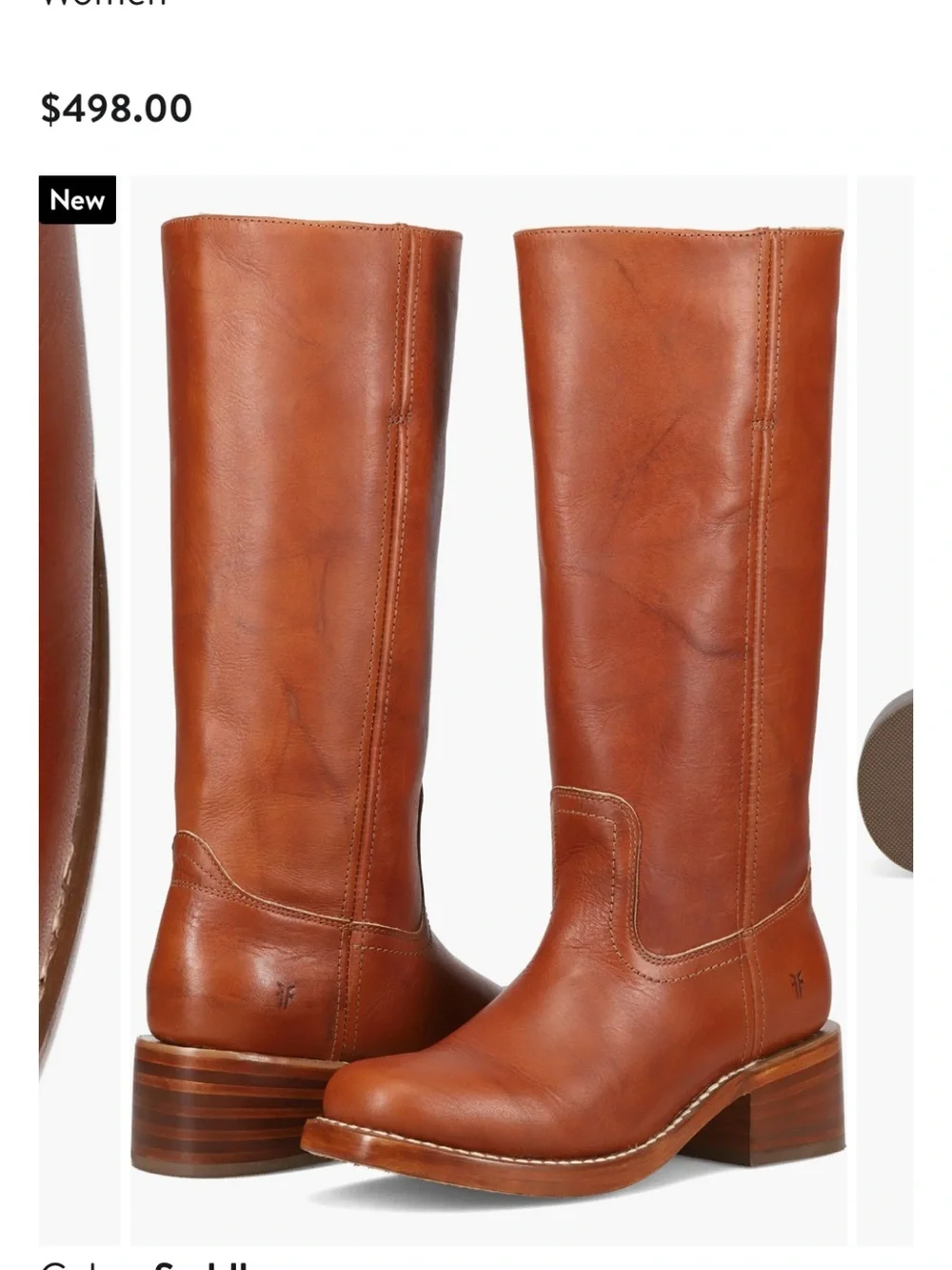 Frye Knee High Campus Boots in Saddle